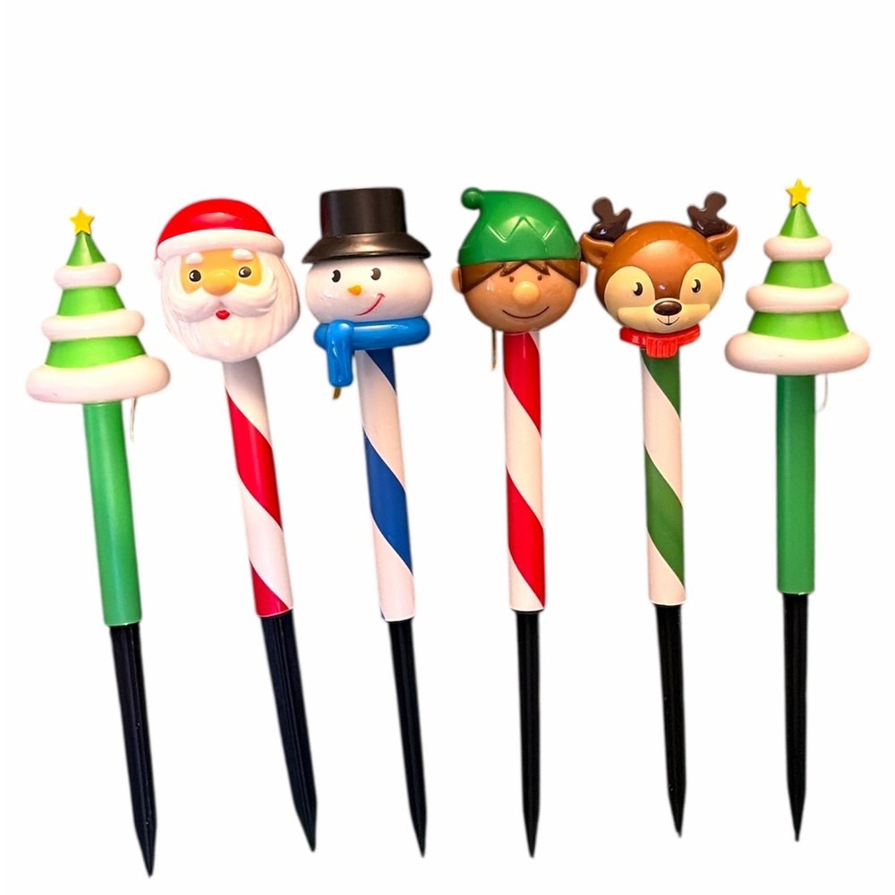 Christmas House Solar Lights (Set Of 6)